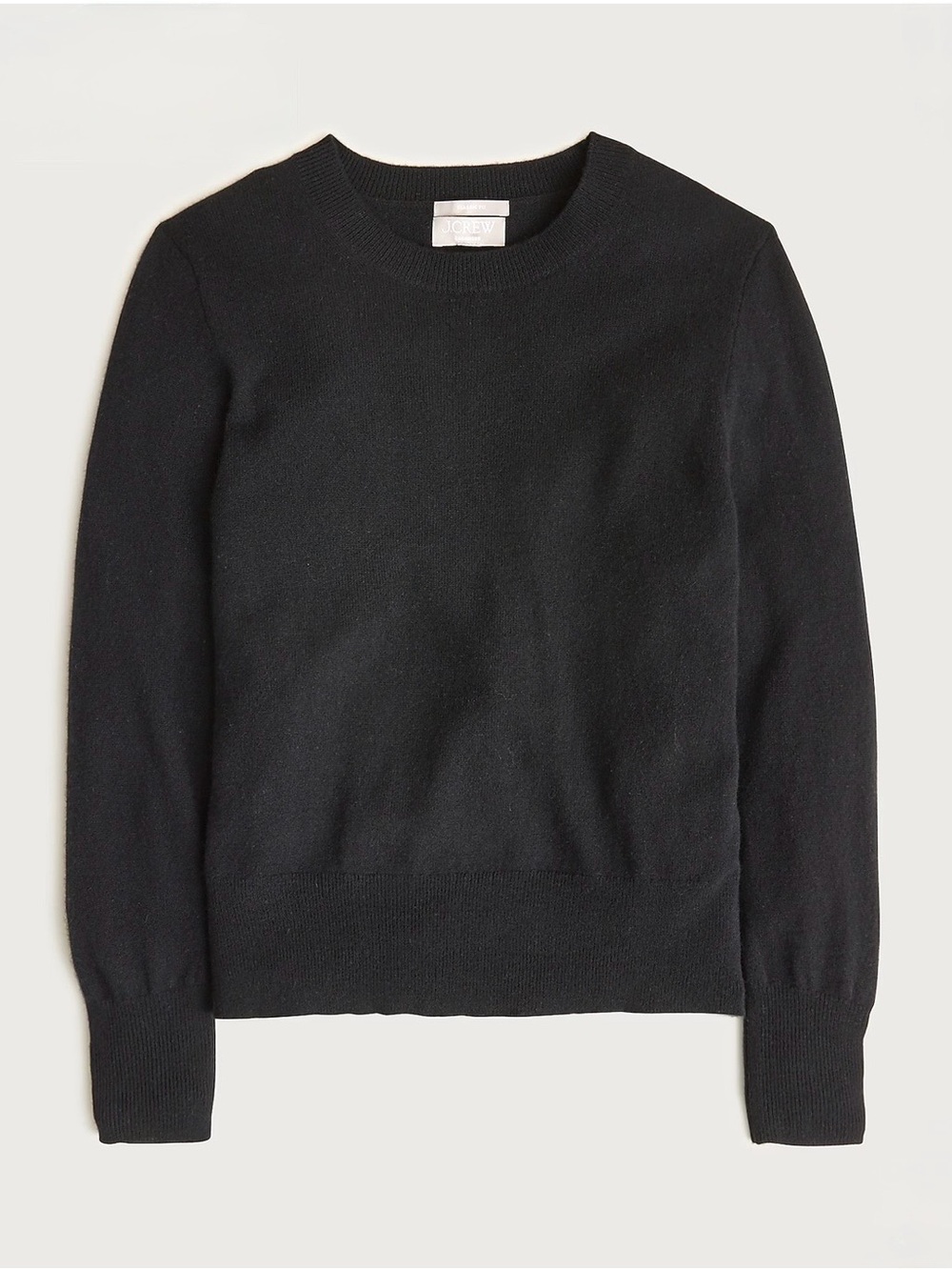 NWT! J. CREW Women’s Cashmere classic-fit crewneck sweater in black size XXS
